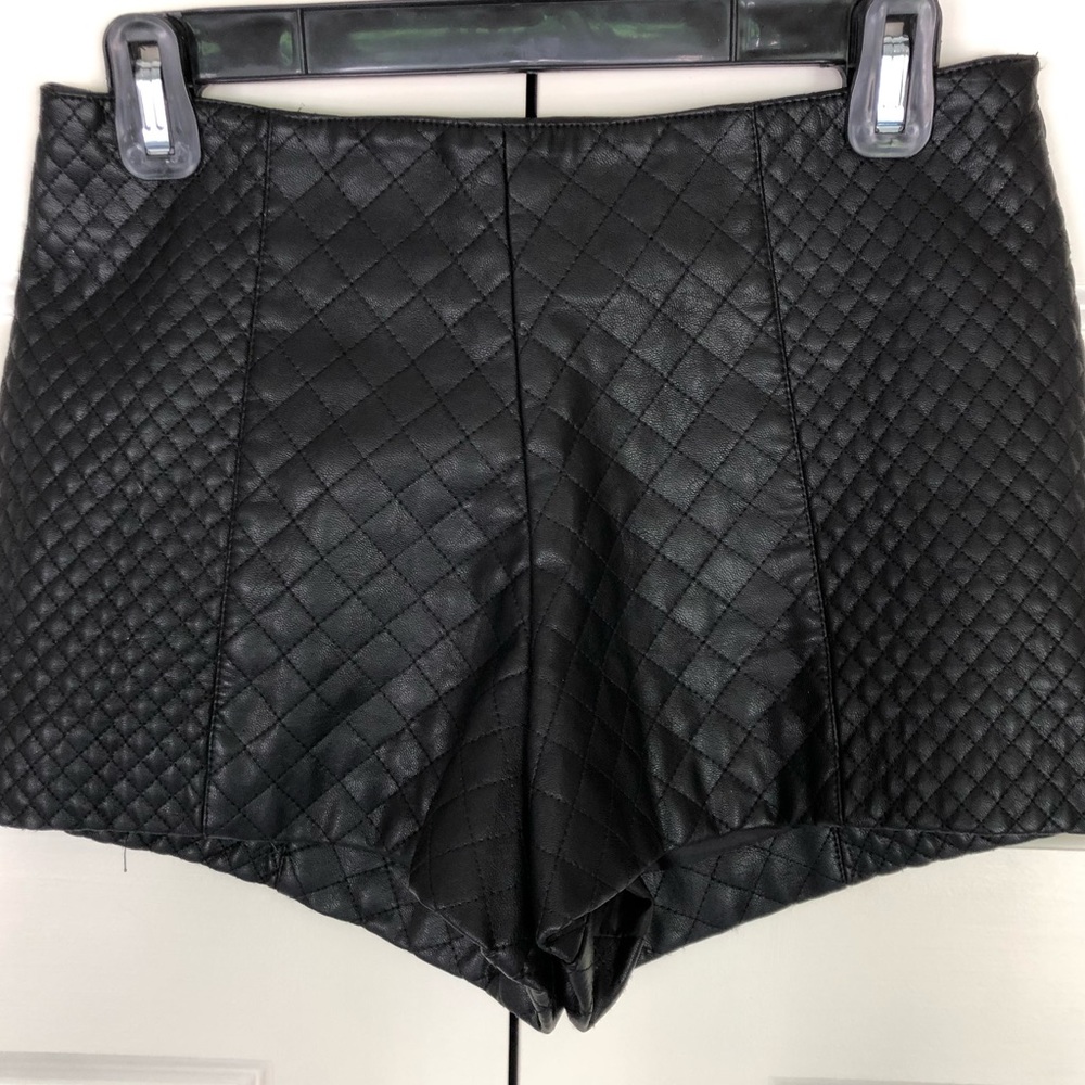 Suite Blanco Faux Leather Shorts